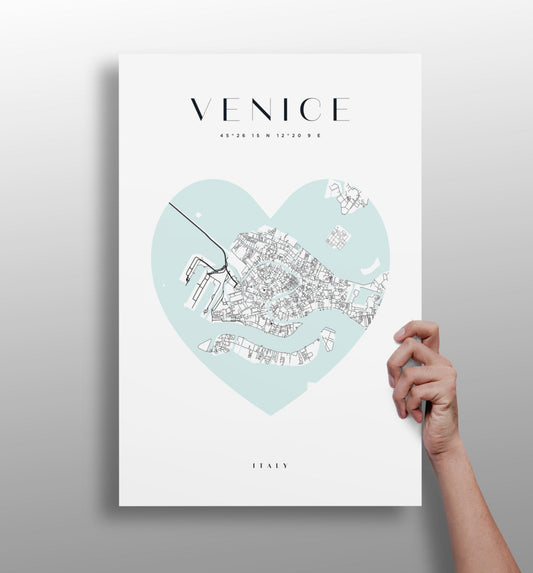 Venice skyline aluminum metal wall art