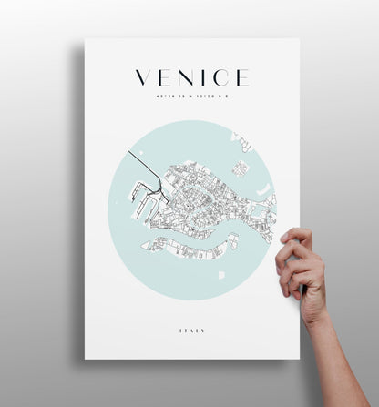 Venice V2 aluminum metal wall art matte finish
