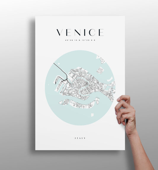 Venice V2 aluminum metal wall art matte finish