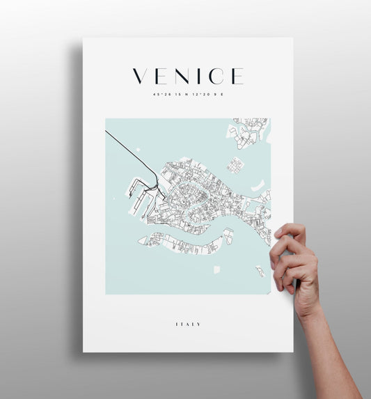 Venice V3 aluminum metal wall art matte finish