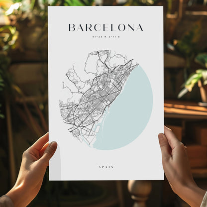 Barcelona Skyline Metal Wall Art