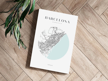 Barcelona Skyline Metal Wall Art