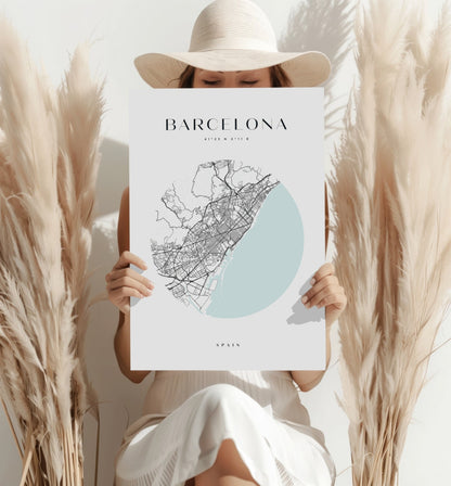 Barcelona Skyline Metal Wall Art