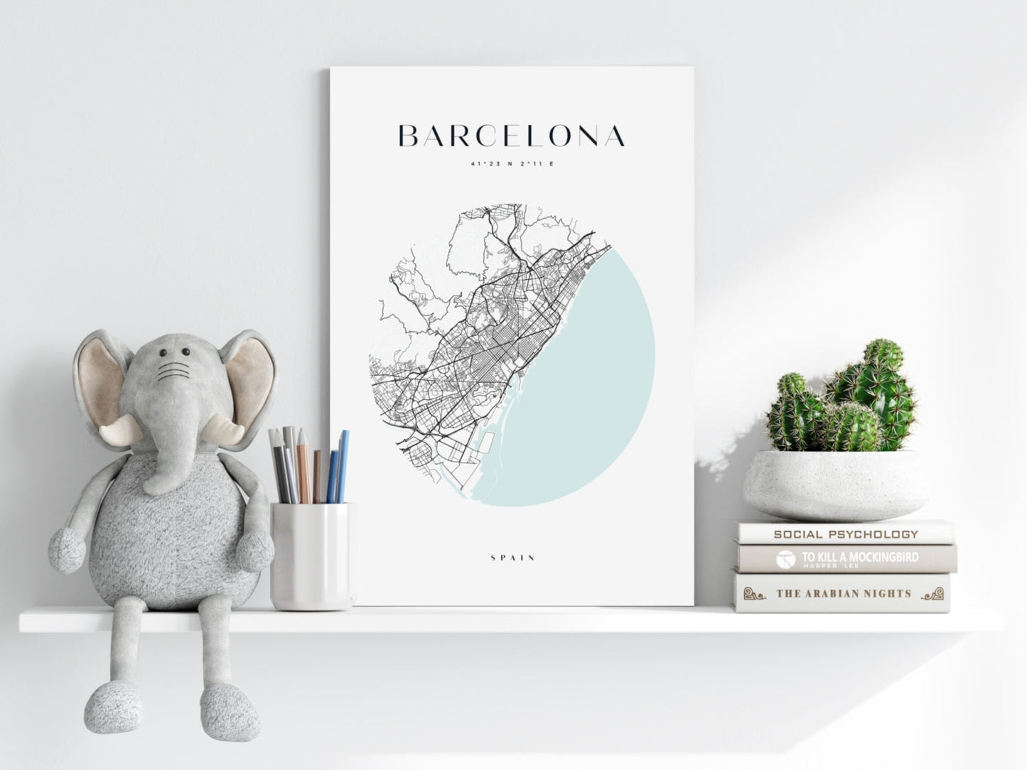 Barcelona Skyline Metal Wall Art