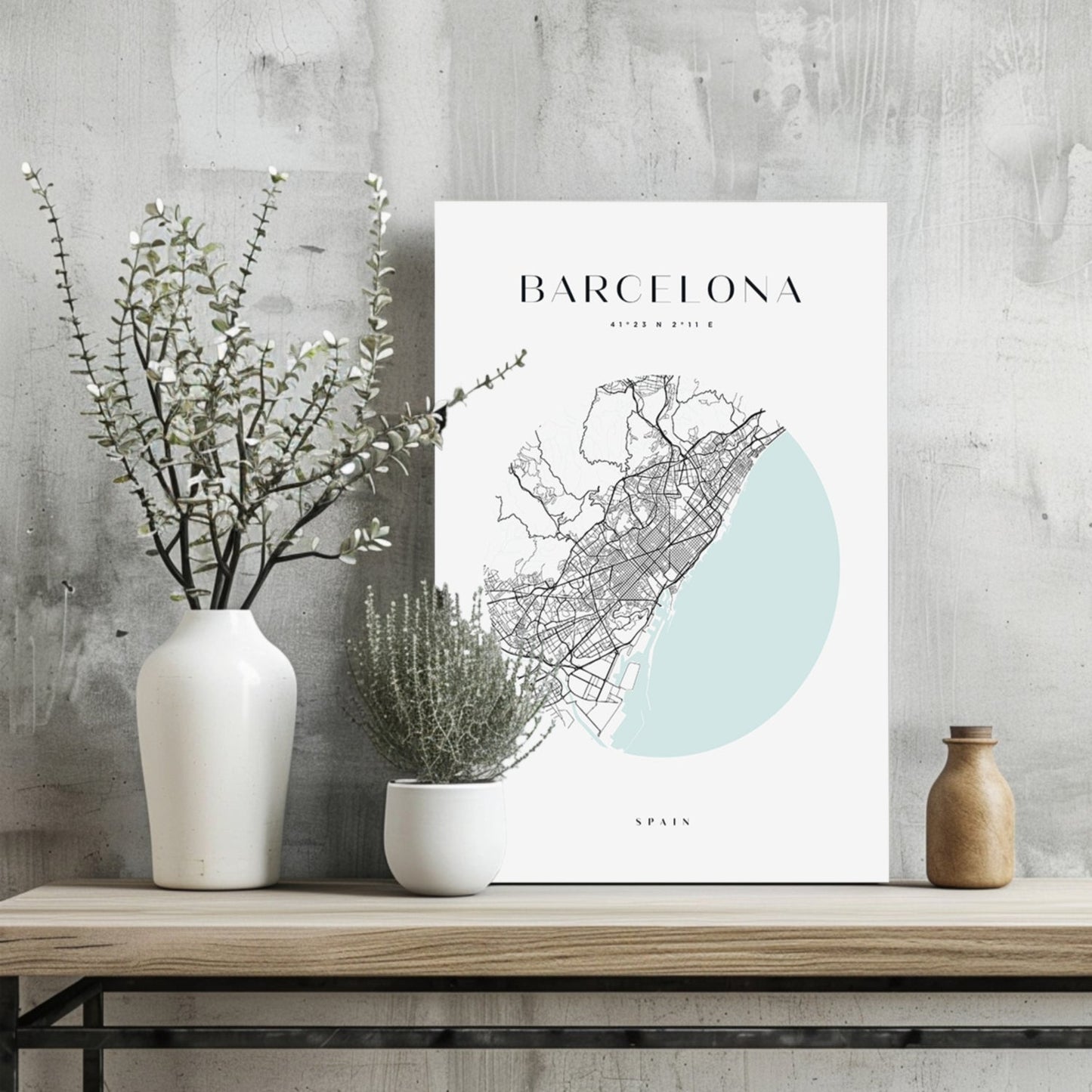 Barcelona Skyline Metal Wall Art
