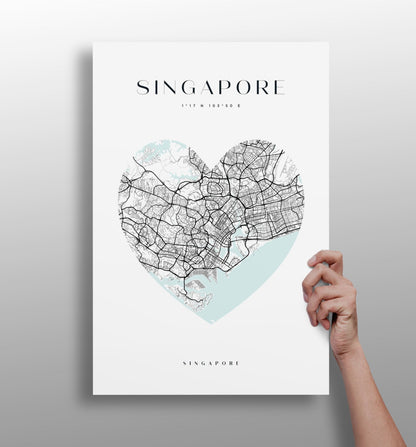 Singapore Skyline Metal Wall Art print