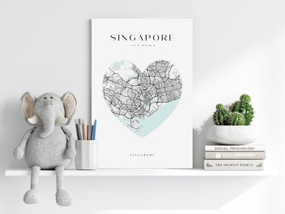 Singapore Skyline Metal Wall Art