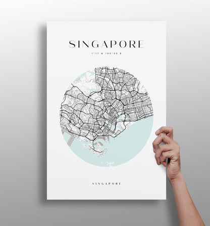 Singapore skyline metal wall art