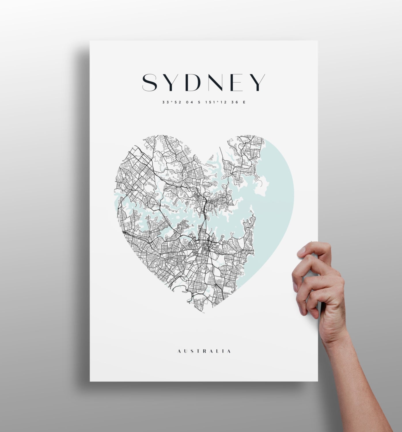Sydney cityscape aluminum metal wall art print in matte finish