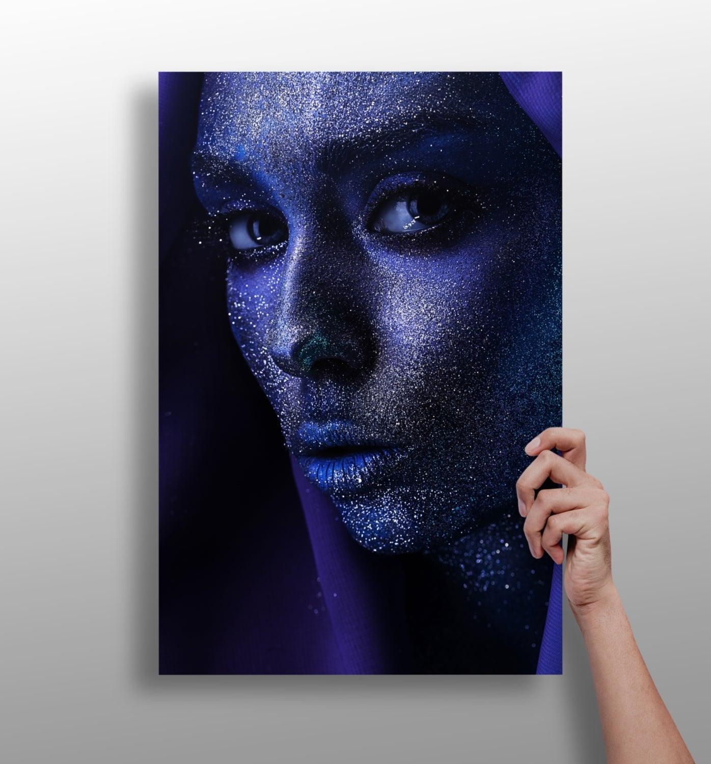 Woman aluminum wall art print, modern metal design for home decor
