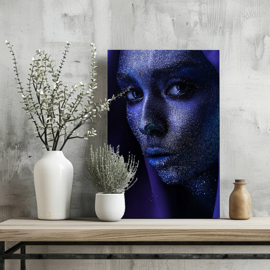Indigo Stardust Woman Aluminum Print