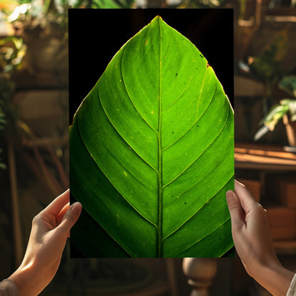 Green Leaf Metal Wall Art