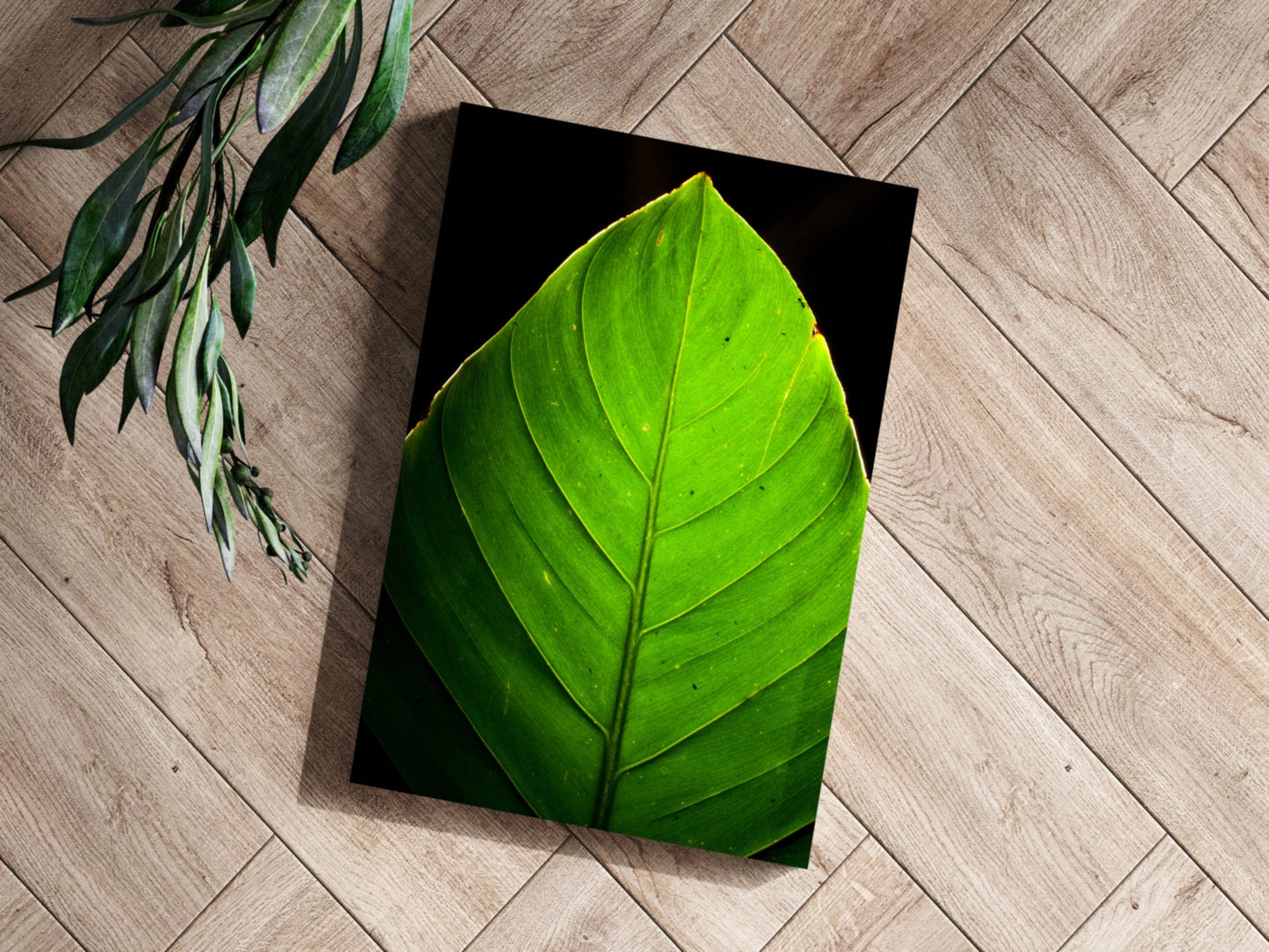 Green Leaf Metal Wall Art