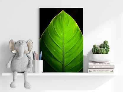 Green Leaf Metal Wall Art