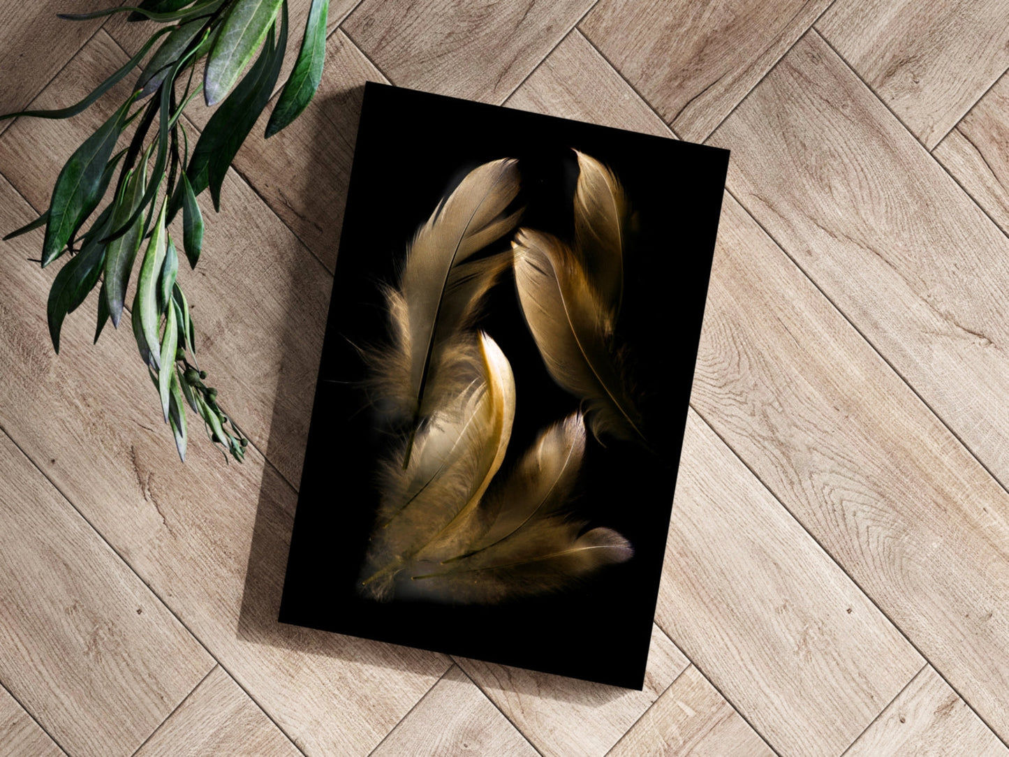Bronze Feather Metal Wall Art