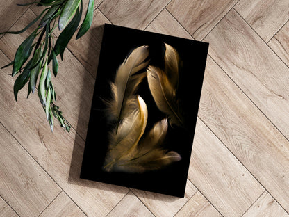 Bronze Feather Metal Wall Art