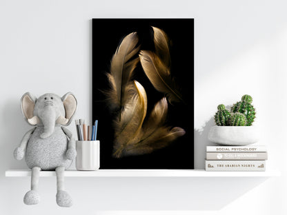 Bronze Feather Metal Wall Art