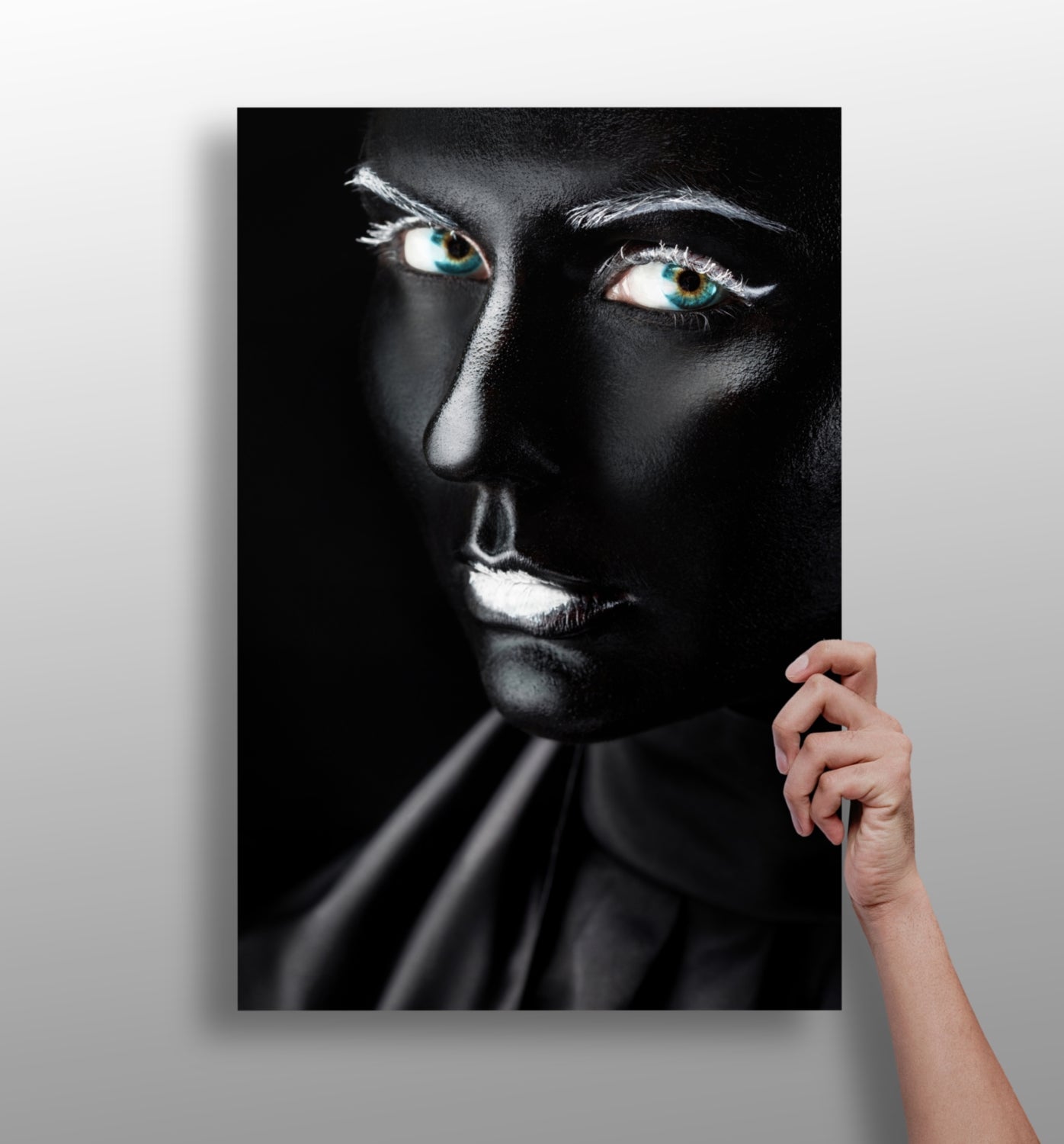 Woman aluminum wall art print, modern metal design for home decor