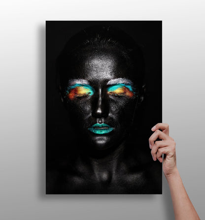 Woman metal wall art aluminum print