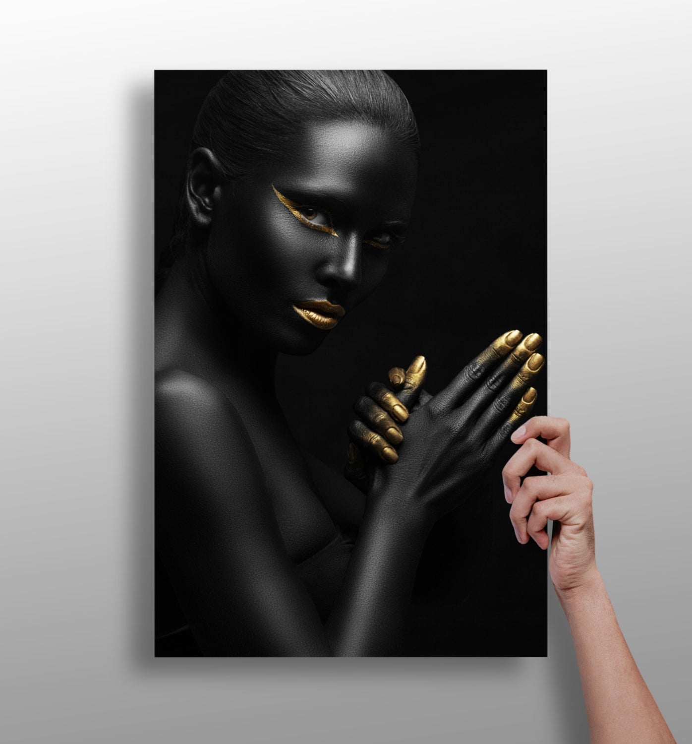 Woman metal wall art panel