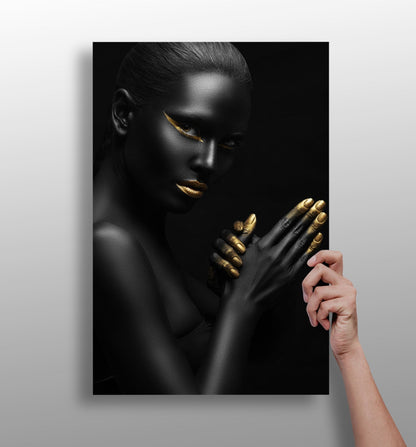 Woman metal wall art panel