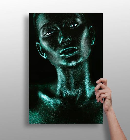 Woman metal wall art aluminum print