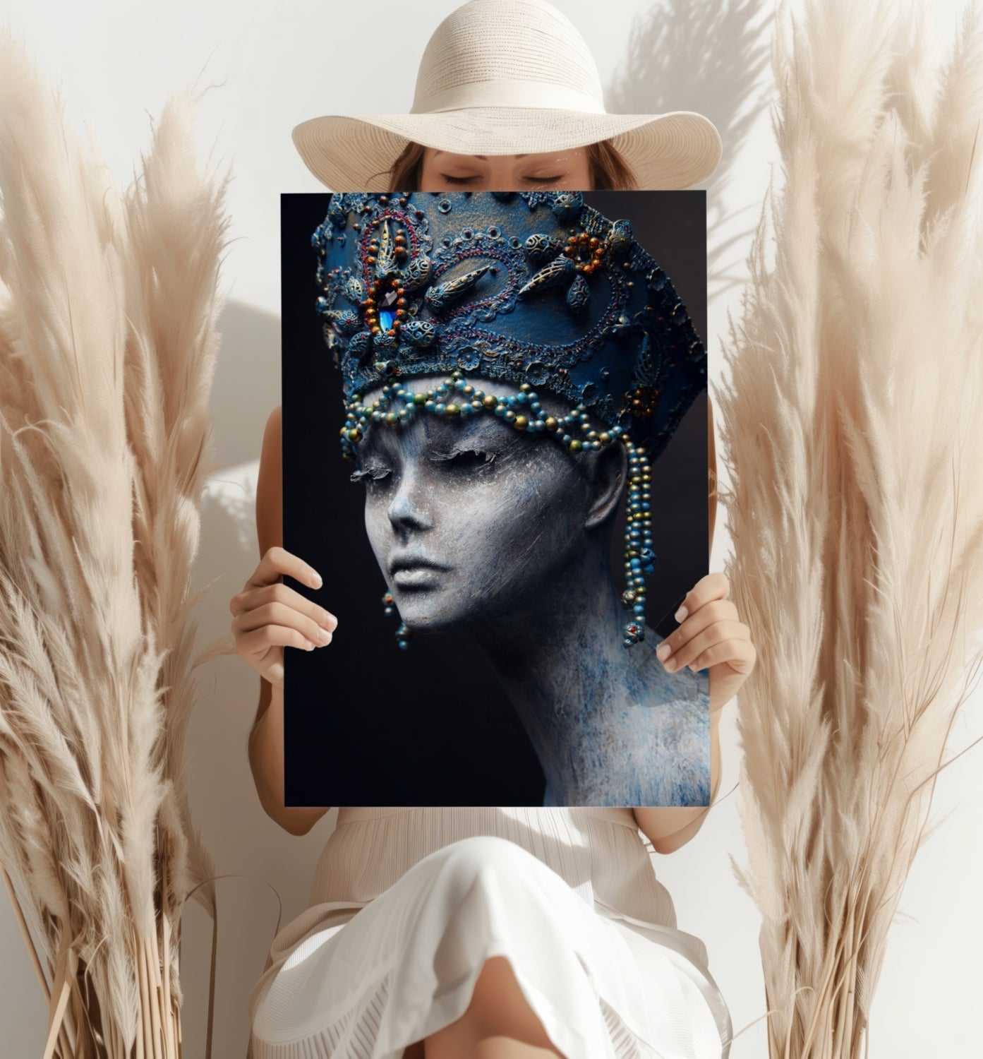 Egyptian Woman Metal Wall Art