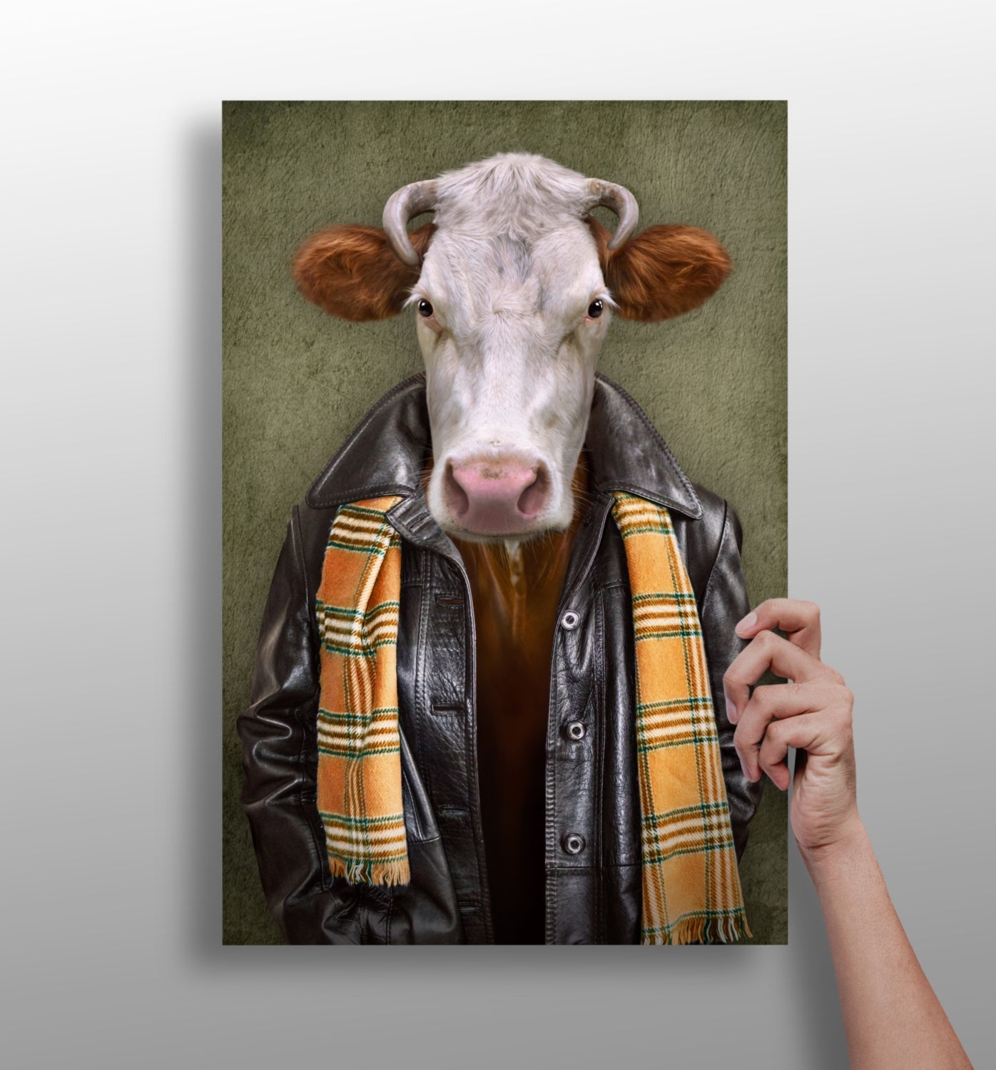 Ox metal wall art aluminum print