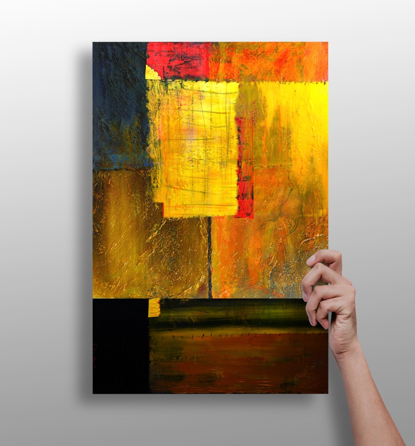 Abstract aluminum print wall art