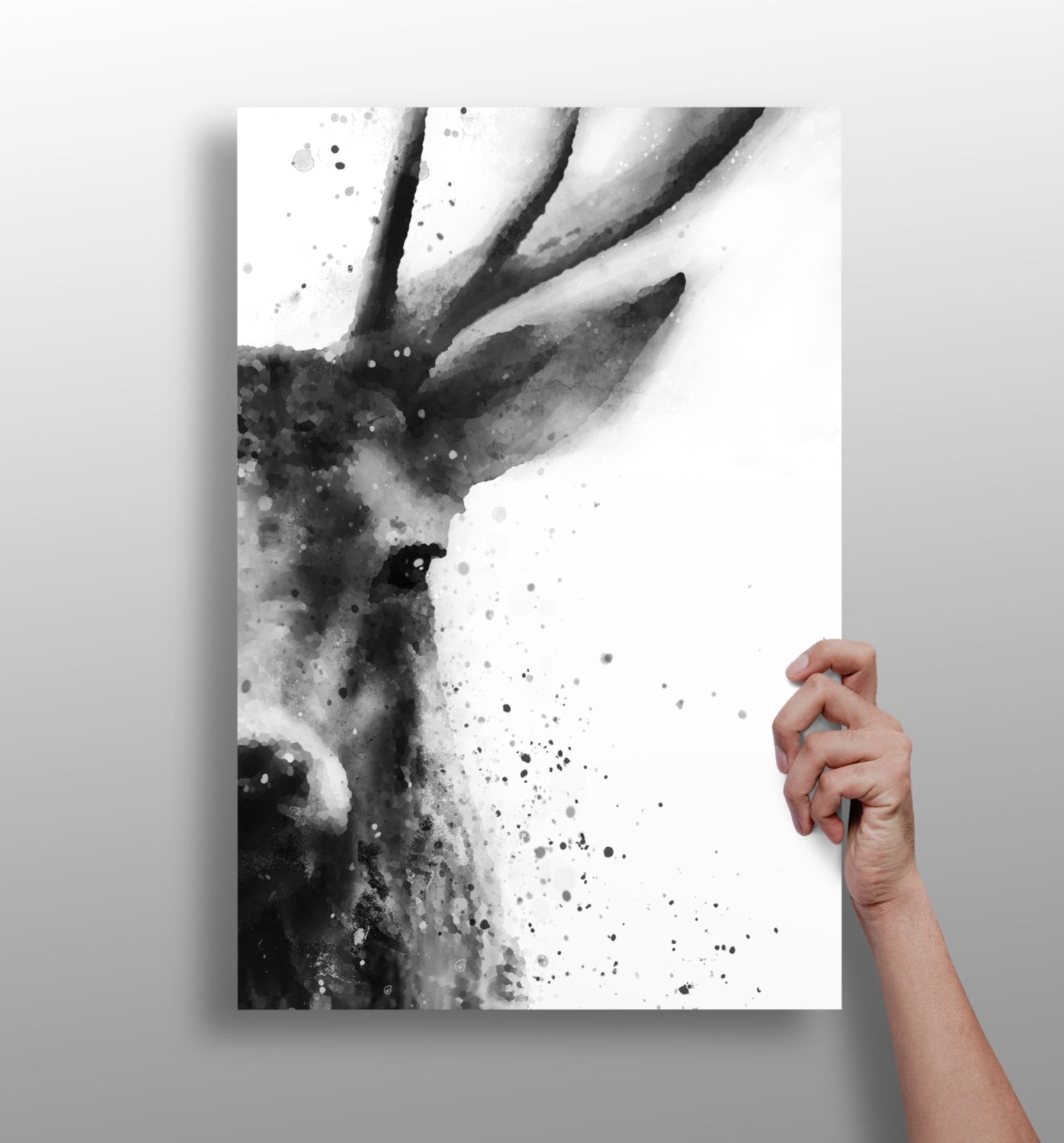 Deer metal wall art aluminum print