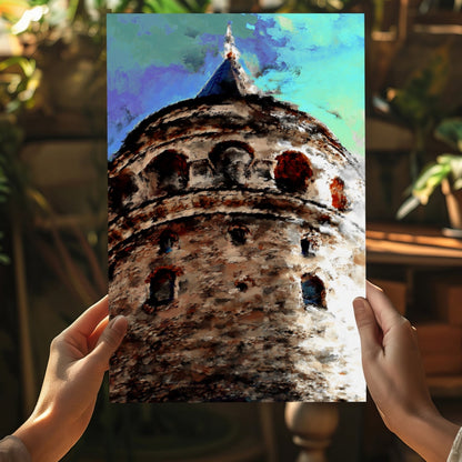 Galata Tower Metal Wall Art