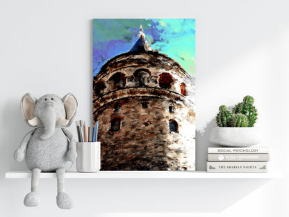 Galata Tower Metal Wall Art
