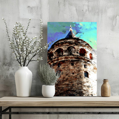 Galata Tower Metal Wall Art