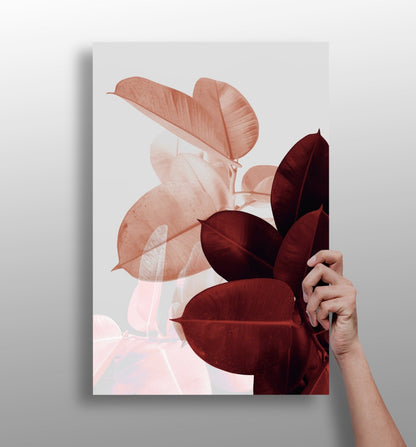 Leaves metal wall art aluminum print