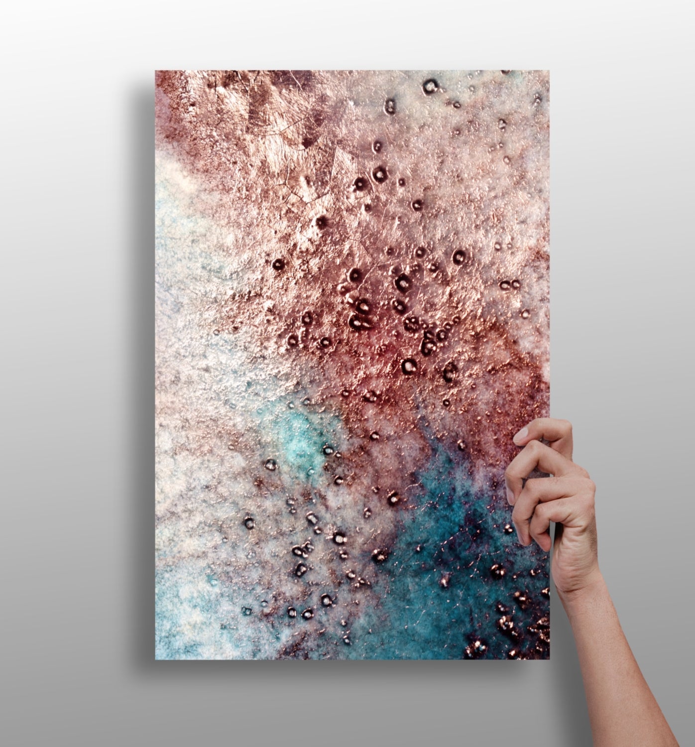 Abstract aluminum print wall art