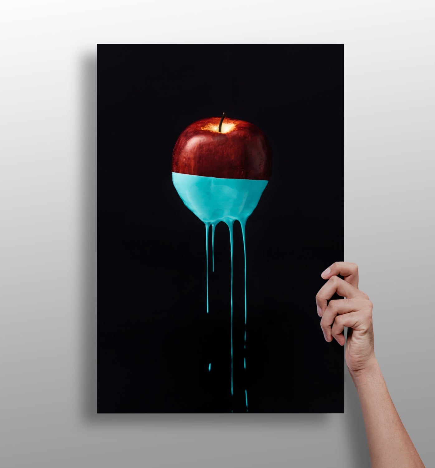 Apple metal wall art still life fruit print