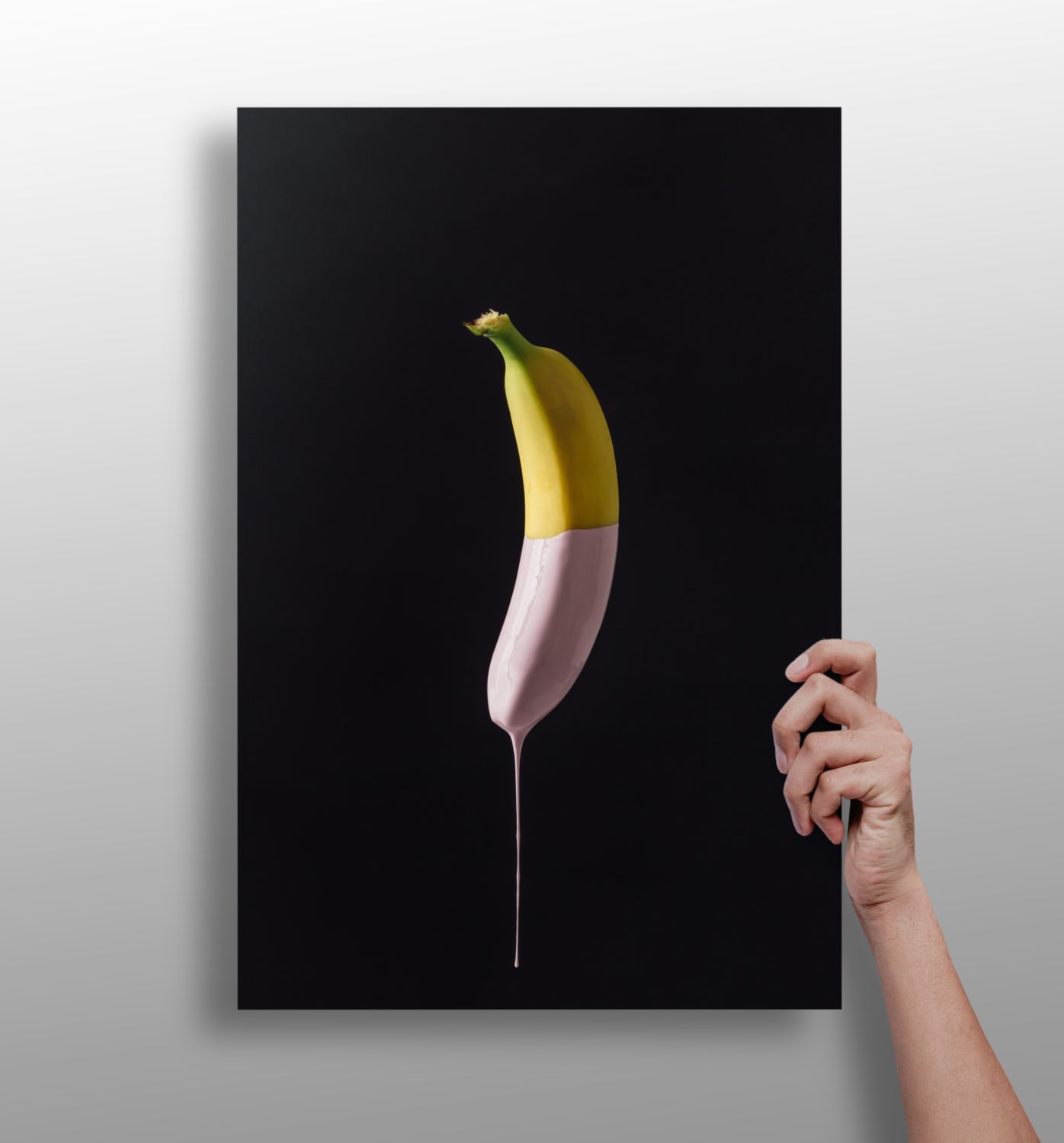 Banana metal wall art aluminum print