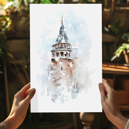 Galata Tower Metal Wall Art