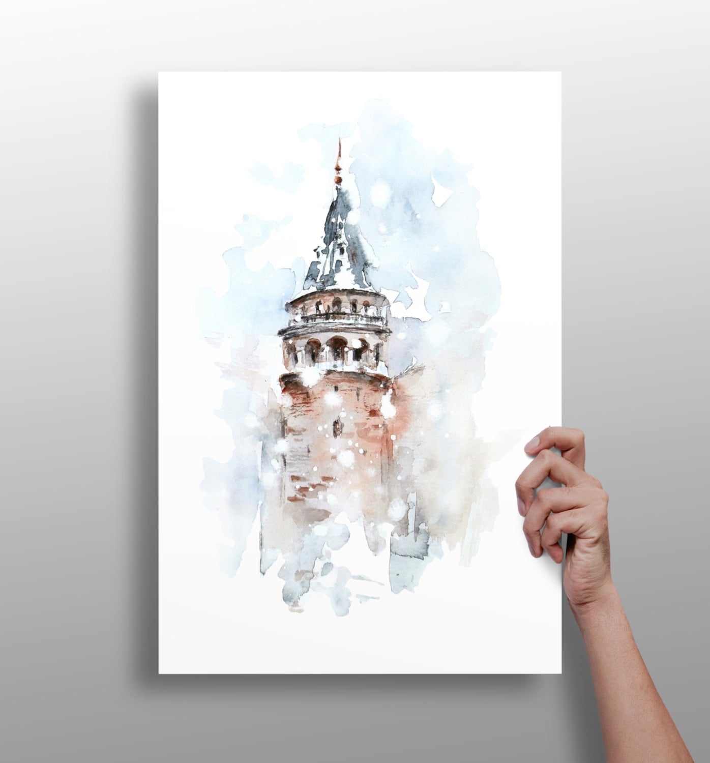 Galata Tower metal wall art aluminum print