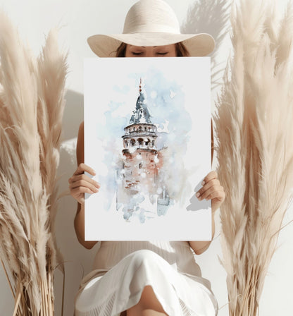 Galata Tower Metal Wall Art
