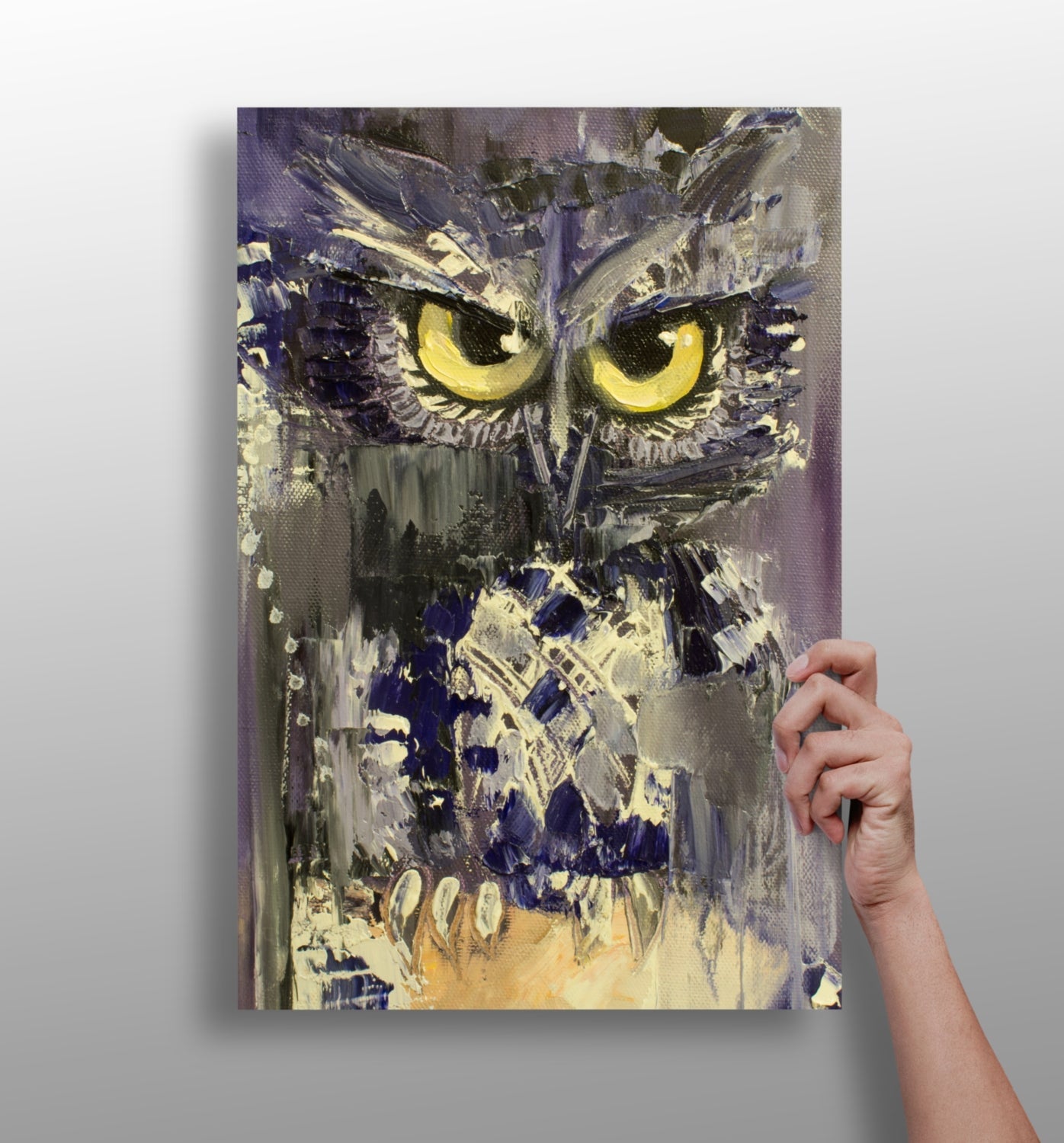 Owl metal wall art aluminum print