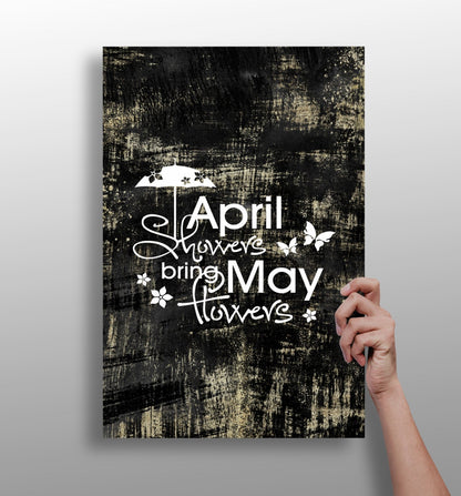 April Showers metal wall art aluminum panel
