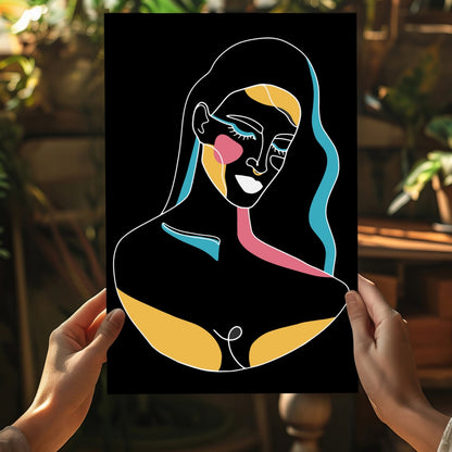 Line Art V1 Metal Wall Art