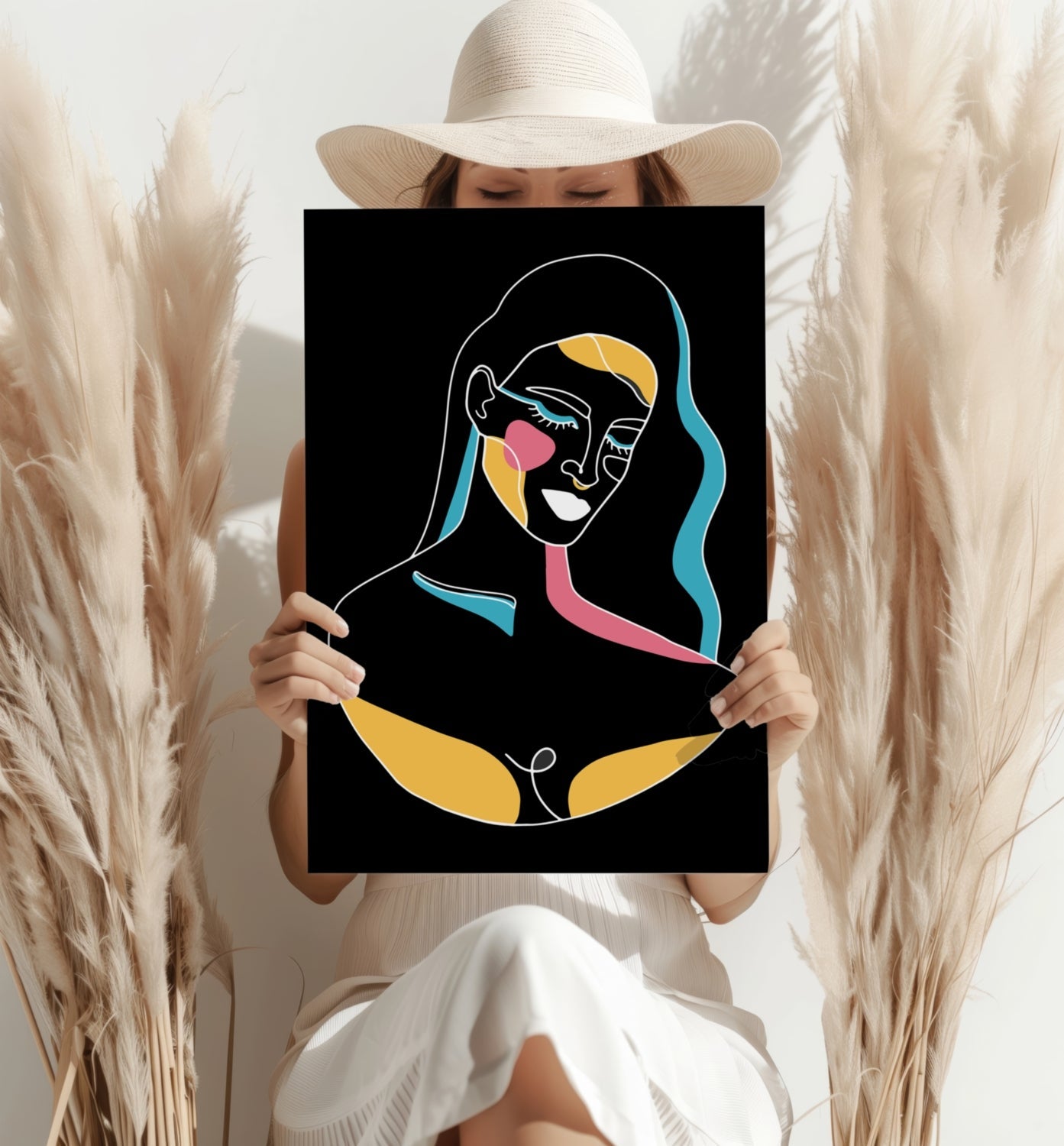 Line Art V1 Metal Wall Art