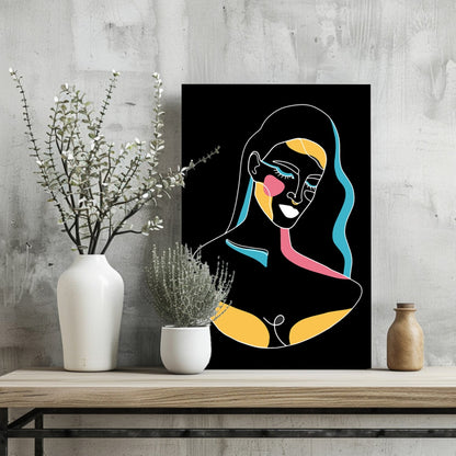 Line Art V1 Metal Wall Art