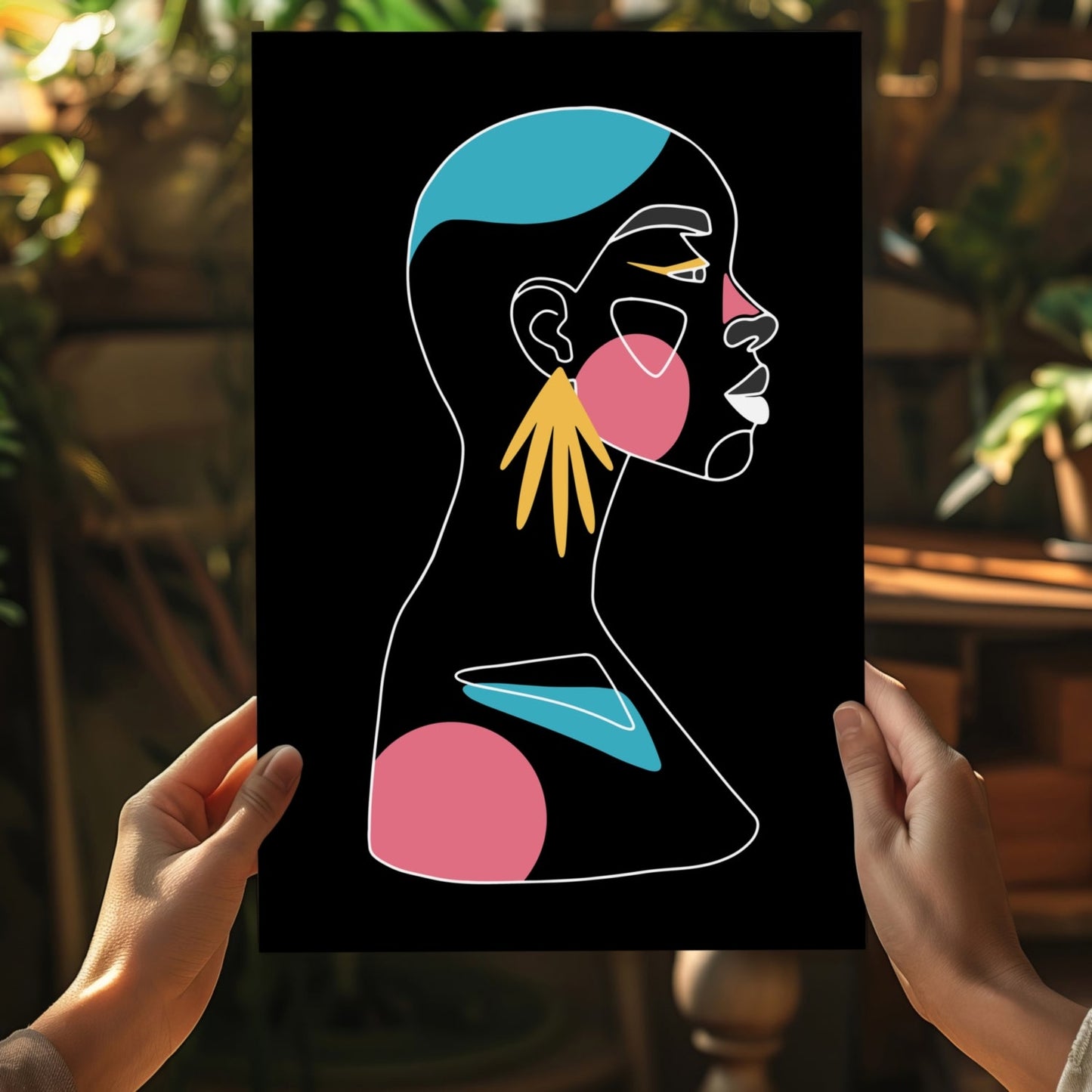 Line Art V4 Metal Wall Art