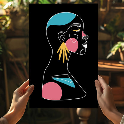 Line Art V4 Metal Wall Art