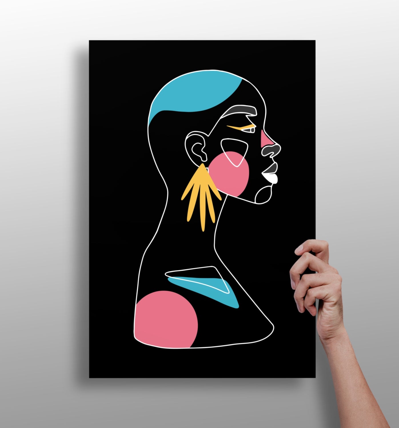 Line Art V4 Metal Wall Art