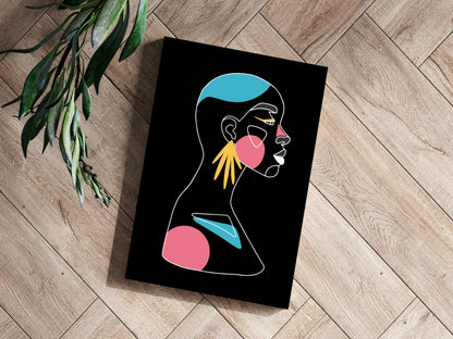 Line Art V4 Metal Wall Art