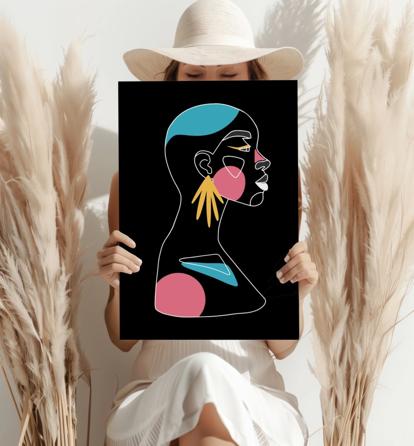 Line Art V4 Metal Wall Art
